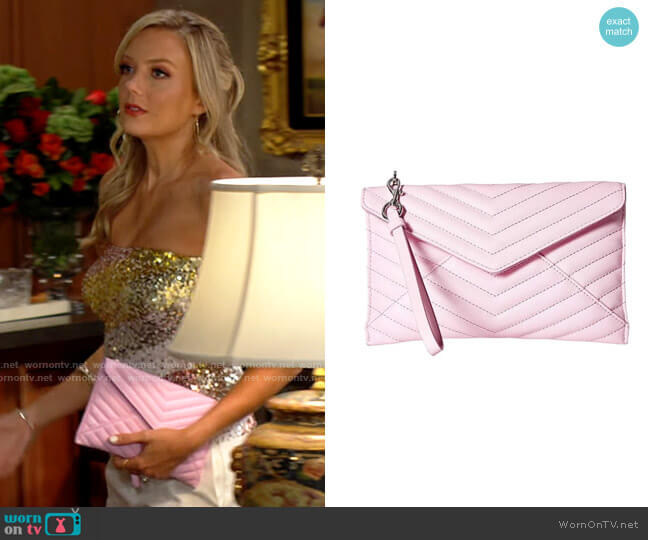 Rebecca Minkoff Quilted Leo Wristlet worn by Abby Newman (Melissa Ordway) on The Young and the Restless