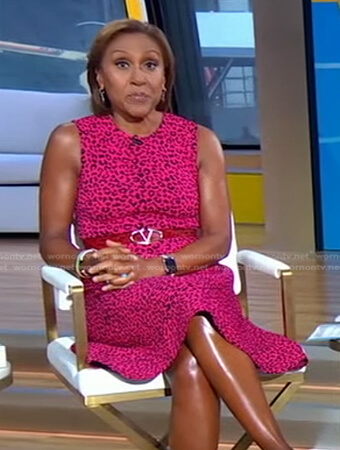 Robin's pink leopard dress on Good Morning America
