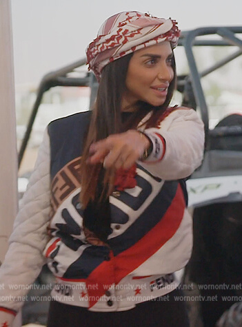 WornOnTV: Sara's Fendi logo jacket on The Real Housewives of Dubai, Sara  Al Madani