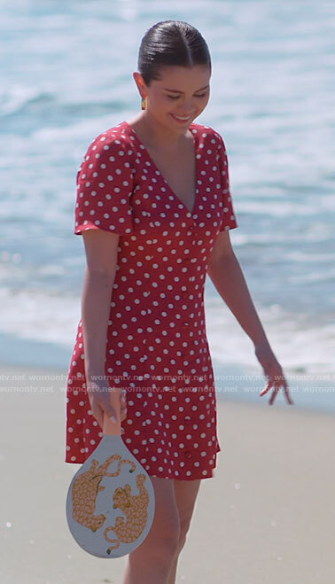 Selena Gomez's red polka dot dress on Selena + Chef