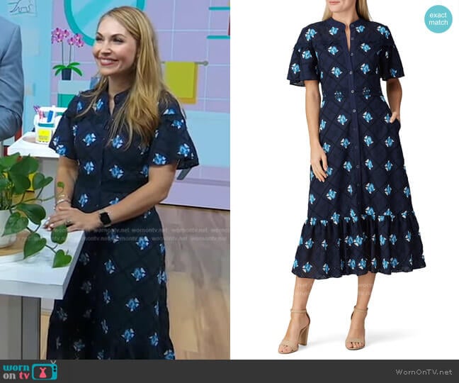 WornOnTV: Lori’s navy floral dress on Good Morning America | Lori