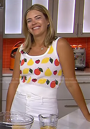 Siri Daly’s fruit print tank on Today