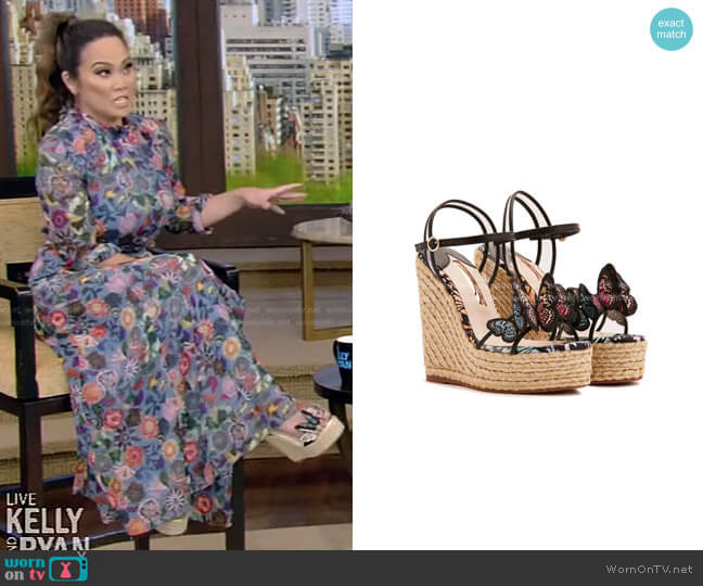 Sophia Webster Riva Butterfly Espadrille Platform Sandals worn by Dr. Sandra Lee on Live with Kelly and Mark