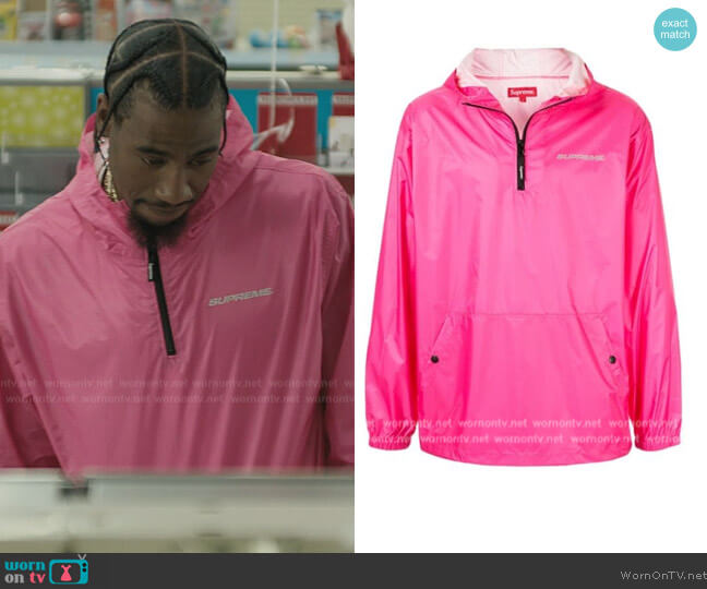 WornOnTV: Rob's pink Supreme windbreaker jacket on The Chi