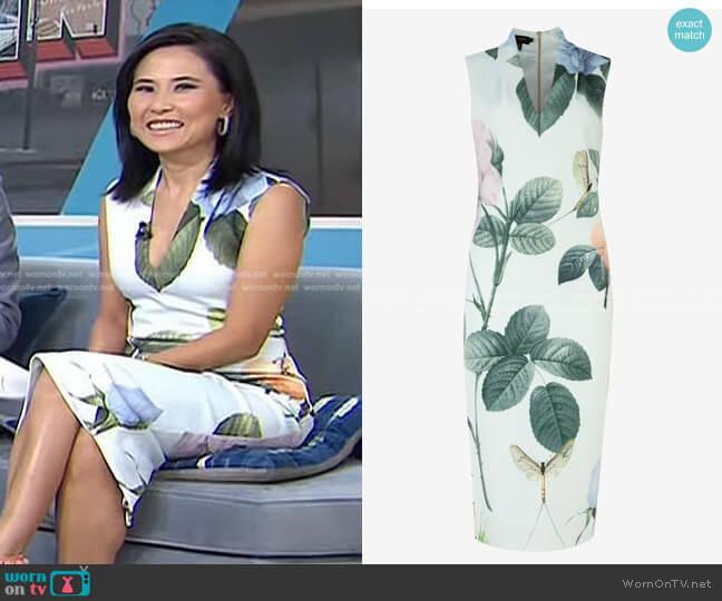 Ted Baker Rose Ravina Midi Dress worn by Vicky Nguyen on Today