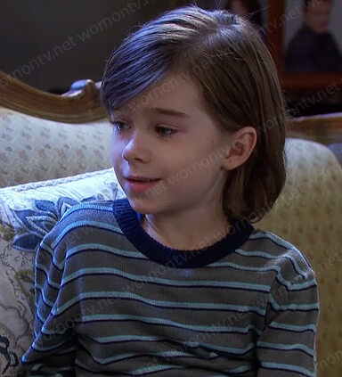 Thomas's grey striped sweater on Days of our Lives