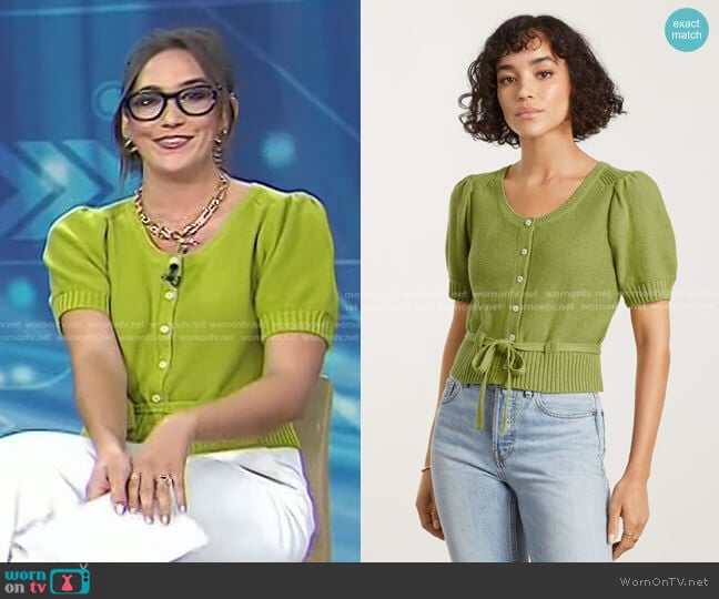 Everlane The Puff Sleeve Sweater Top worn by Savannah Sellers on Today