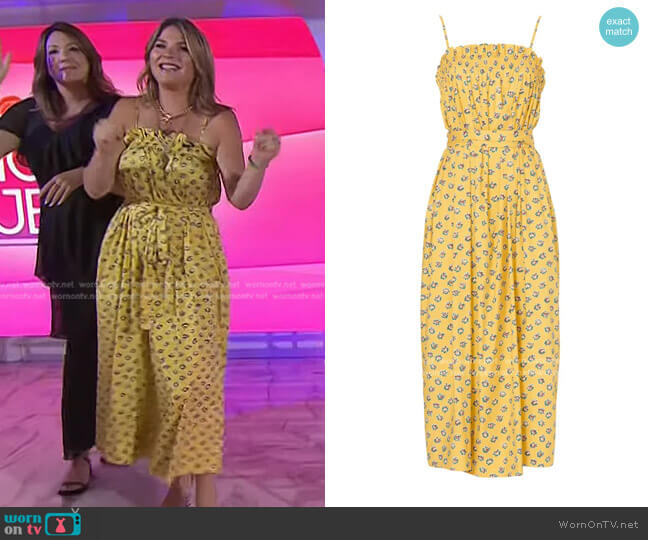 Tory Burch Ruffle Top Dress worn by Jenna Bush Hager on Today