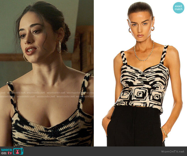Ulla Johnson Lucia Top worn by Liz Ortecho (Jeanine Mason) on Roswell New Mexico