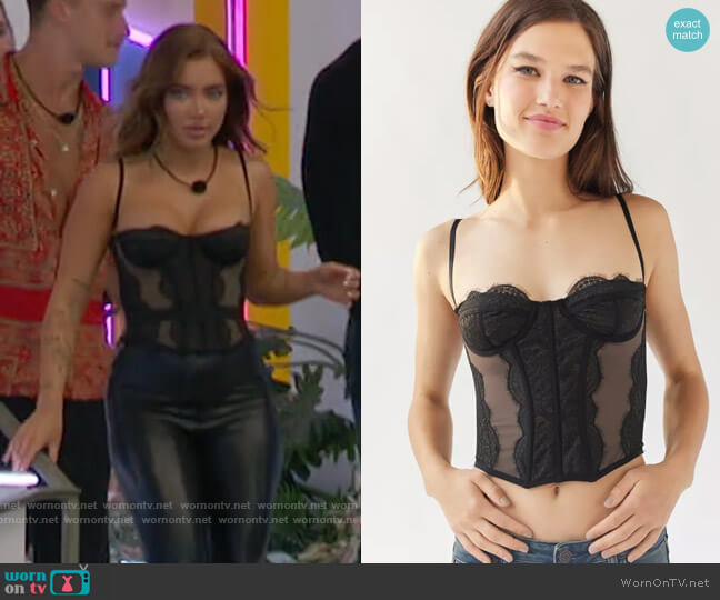Out From Under at Urban Outfitters Modern Love Corset worn by Katherine Gibson on Love Island USA