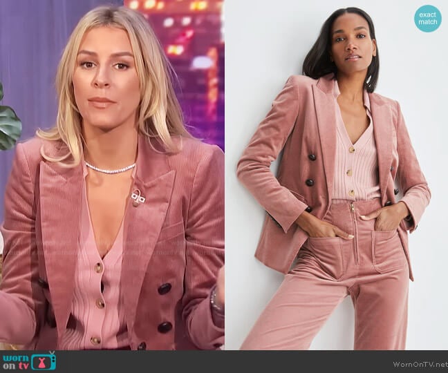 by Veronica Beard Lawrence Dickey Jacket worn by Morgan Stewart on E! News