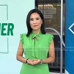 Vicky’s green tie neck dress on Today