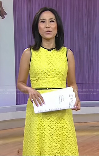 Vicky’s yellow lace dress on Today