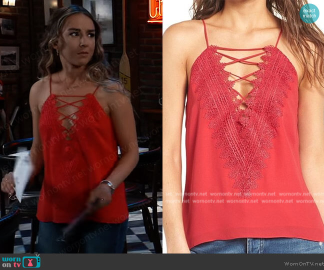 WayF Posie Cami worn by Kristina Corinthos (Lexi Ainsworth) on General Hospital