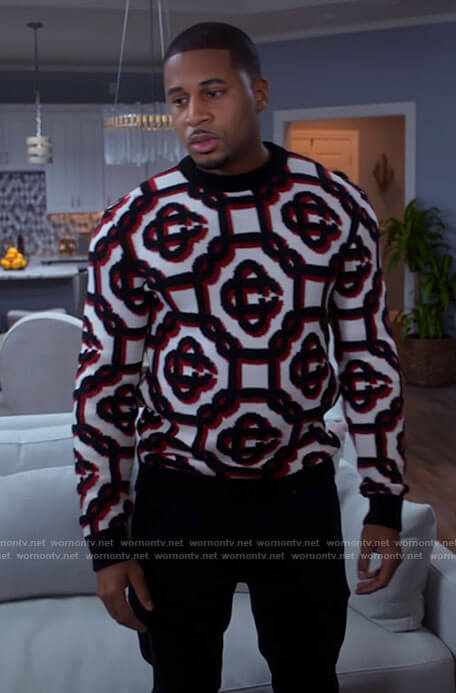 Zac’s printed sweater on Tyler Perrys Sistas