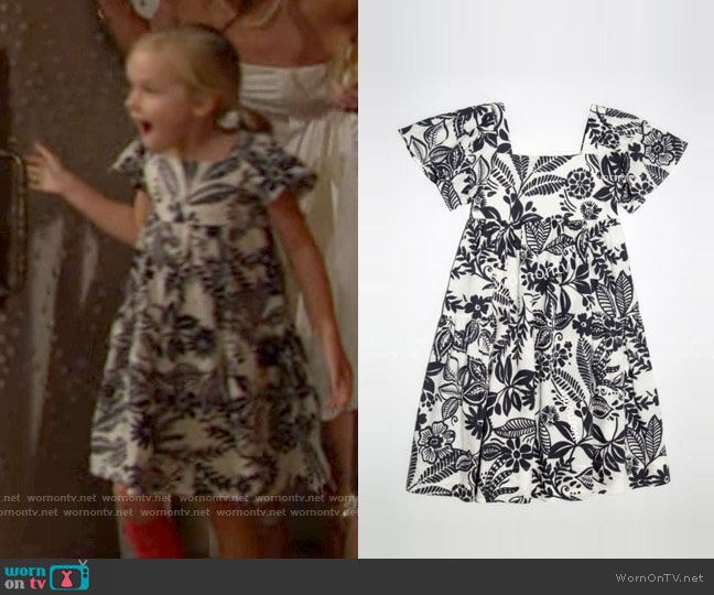 Zara Elasticized Floral Cut Out Dress worn by Kelly Spencer (Remington Blaire Evans) on The Bold and the Beautiful