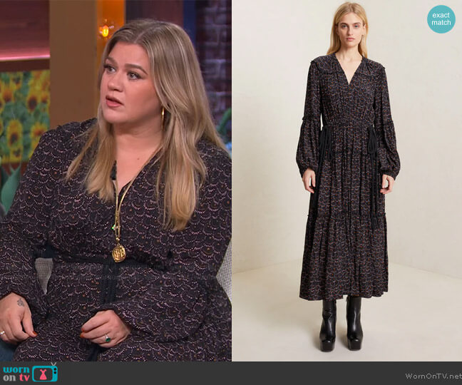A.L.C. Joana Midi Dress worn by Kelly Clarkson on The Kelly Clarkson Show