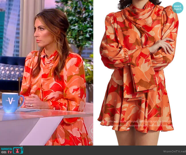 Acler Dunleer Floral-Print Dress worn by Abby Huntsman on The View