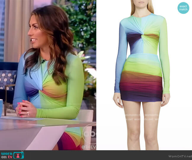 Alex Perry Halton Twisted Ombre Mini Dress worn by Alyssa Farah Griffin on The View