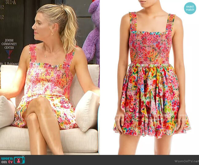 Alice + Olivia Jocelyn Mini Dress worn by Amanda Kloots on The Talk