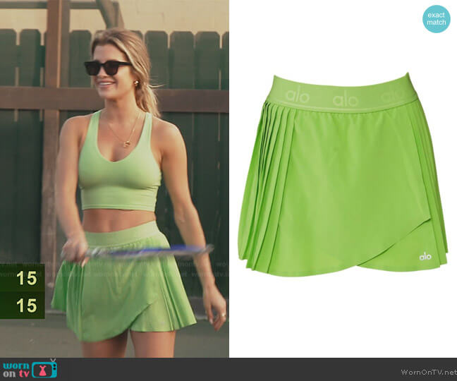 Alo Aces Tennis Skirt worn by Naomie Olindo on Southern Charm
