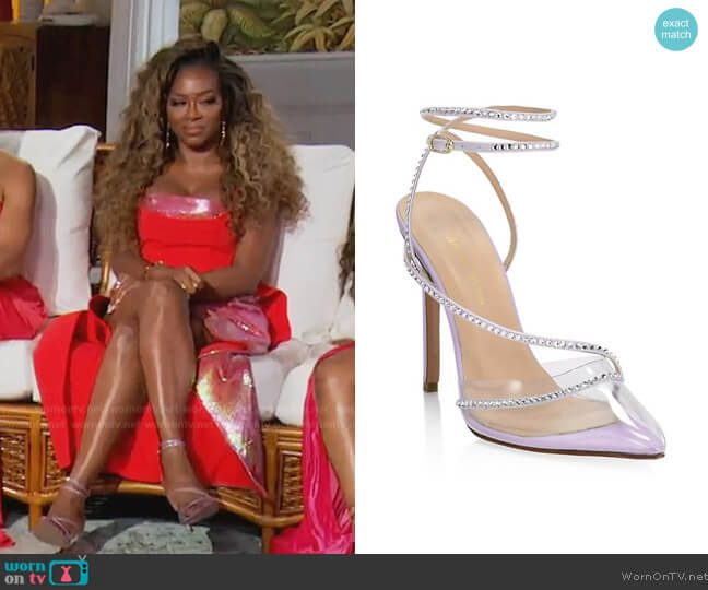 Andrea Wazen Dassy Sunset 2 Embellished Pumps worn by Kenya Moore on The Real Housewives of Atlanta
