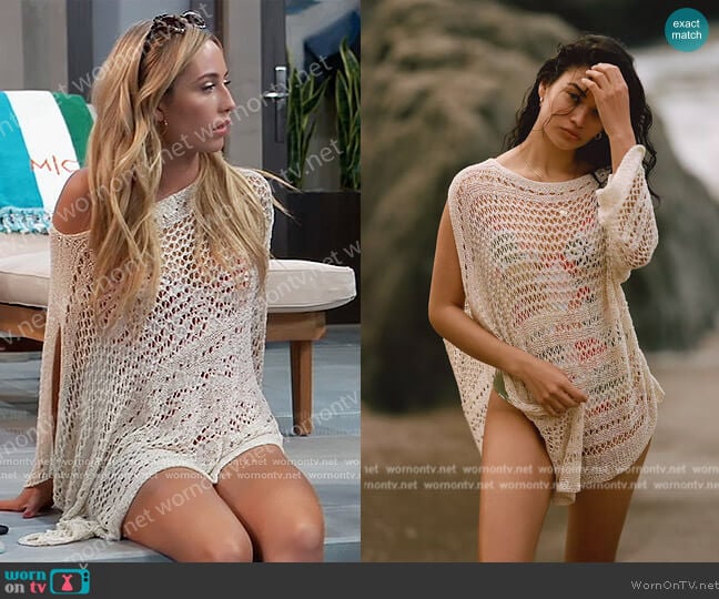 One-Shoulder Poncho by Anthropologie worn by Josslyn Jacks (Eden McCoy) on General Hospital