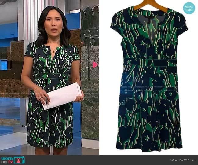 Bcbgmaxazria Floral Mini Dress worn by Vicky Nguyen on NBC News Daily