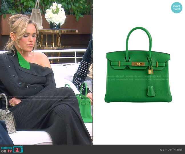 Hermes Birkin Togo 25 Bamboo Bag worn by Diana Jenkins on The Real Housewives of Beverly Hills