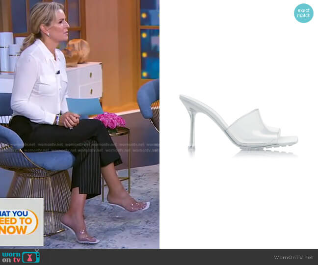 Bottega Veneta Stretch PVC Slide Sandals worn by Dr. Jennifer Ashton on Good Morning America