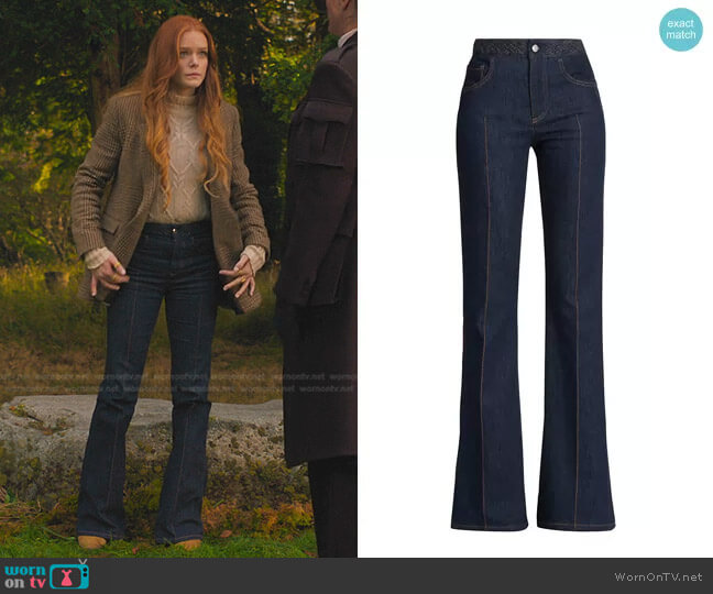 Chloe Braided Waist Flare Jeans worn by Bloom (Abigail Cowen) on Fate The Winx Saga