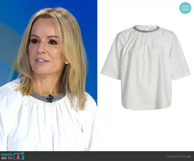 WornOnTV: Jennifer’s white jewel neck top on Good Morning America | Dr