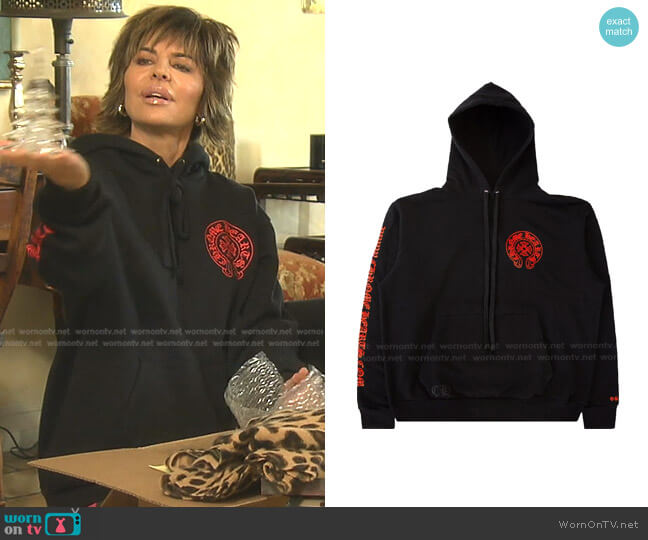 Chrome Hearts Horse Shoe Hoodie worn by Lisa Rinna on The Real Housewives of Beverly Hills