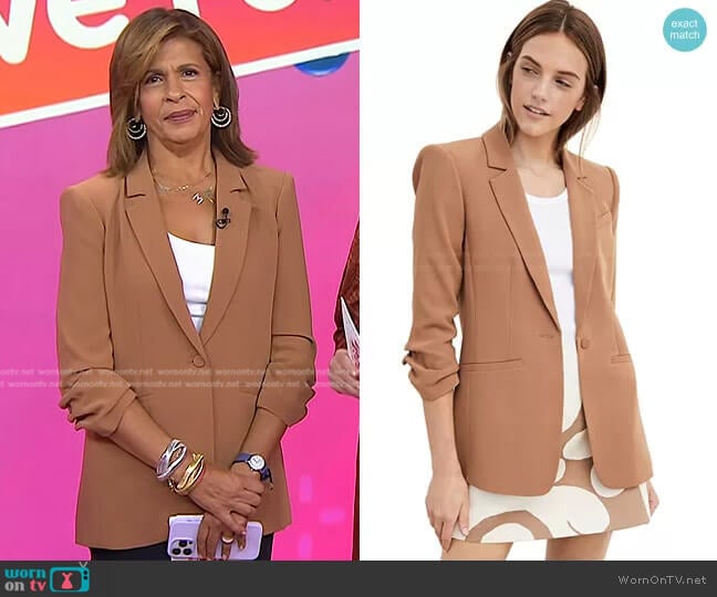 Cinq a Sept Crepe Khloe Blazer worn by Hoda Kotb on Today