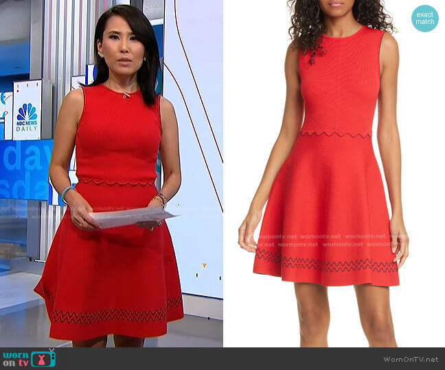 Ted Baker Cloeei Dress worn by Vicky Nguyen on NBC News Daily