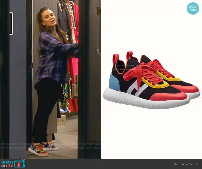 Hermes Colorblock High End Sneaker worn by Kyle Richards on The Real Housewives of Beverly Hills