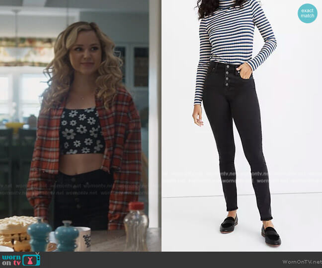 Madewell High-Rise Skinny Jeans in Carbondale Wash worn by Courtney Whitemore (Brec Bassinger) on Stargirl