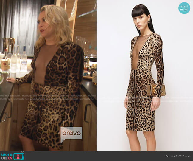 Dolce & Gabbana Charmeuse Midi Dress worn by Sutton Stracke on The Real Housewives of Beverly Hills