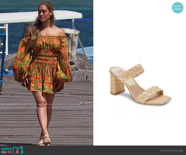 Dolce Vita Paily Braided Double Strap High Heel Sandals worn by Rachel Recchia on The Bachelorette