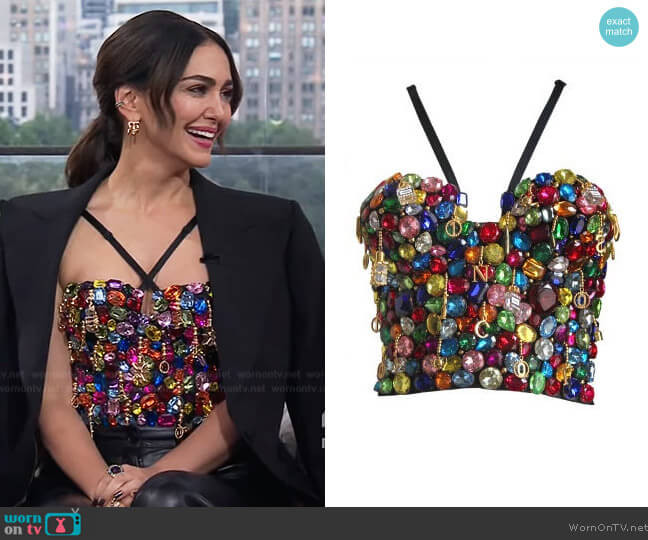 Dolce & Gabbana 1991 Le Pin Up Jewelled Bustier Corset worn by Nazanin Boniadi on The Kelly Clarkson Show