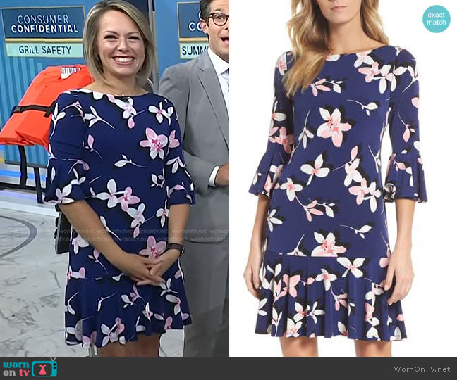 Floral Bell Sleeve Dress by Eliza J worn by Dylan Dreyer on Today