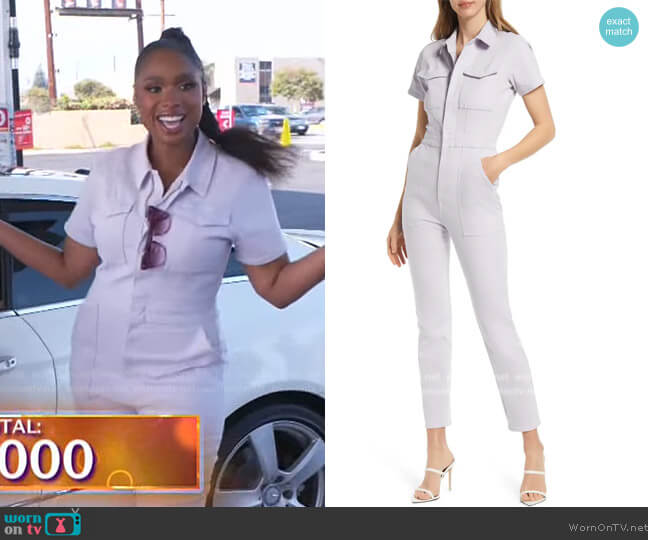 Good American Fit for Success Stretch Cotton Twill Jumpsuit worn by Jennifer Hudson on The Jennifer Hudson Show