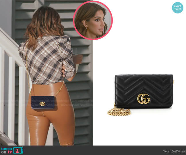 Gucci GG Marmont Chain Flap Bag worn by Leva Bonaparte on Southern Charm