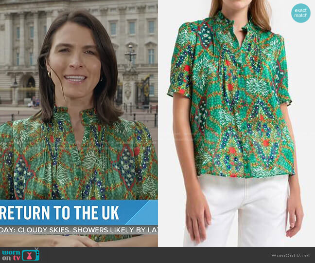 Ba&Sh Hippy Floral-Print Crepe Blouse worn by Molly Hunter on Today