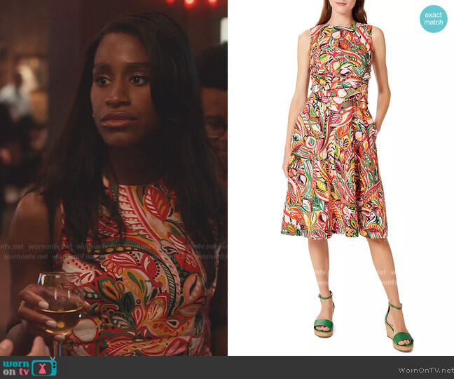 Hobbs London Twitchill Linen Dress worn by Jessie (Nneka Okafor) on Everythings Trash