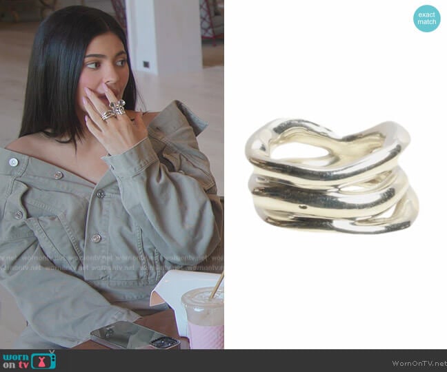 Keane New York Triple Line Ring 1 worn by Kylie Jenner (Kylie Jenner) on The Kardashians