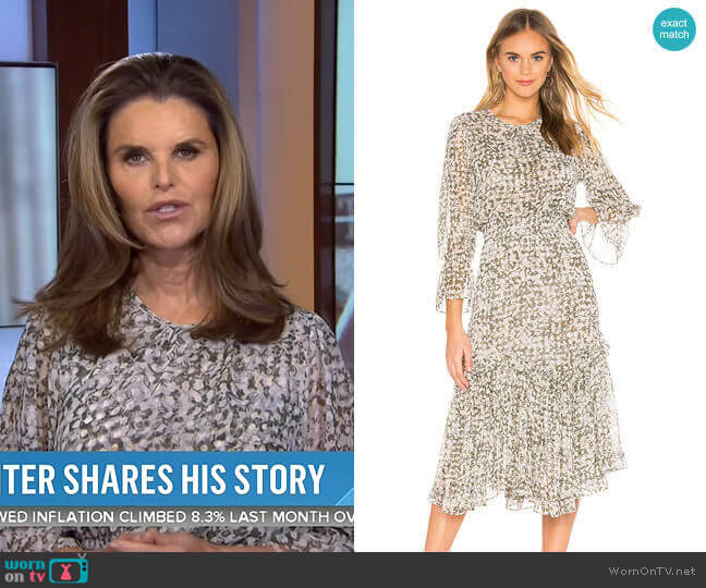 Laia Dress by Misa Los Angeles worn by Maria Shriver on Today