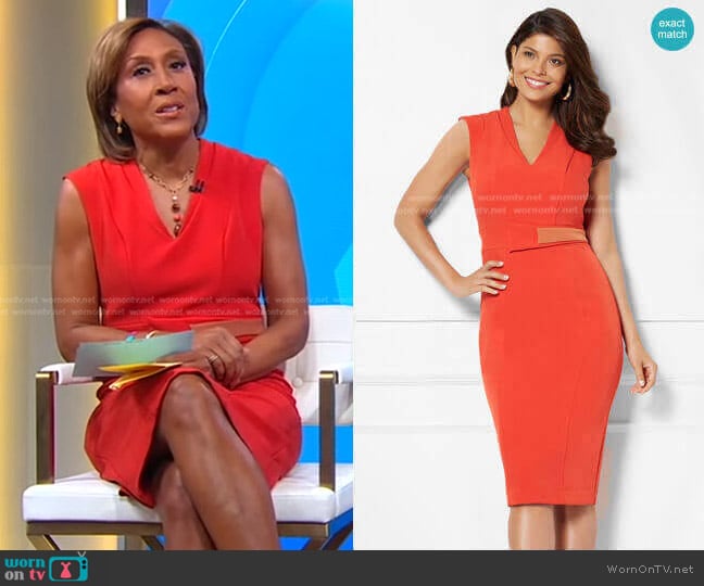 Leandra Dress - Eva Mendes Collection by New York & Company worn by Robin Roberts on Good Morning America