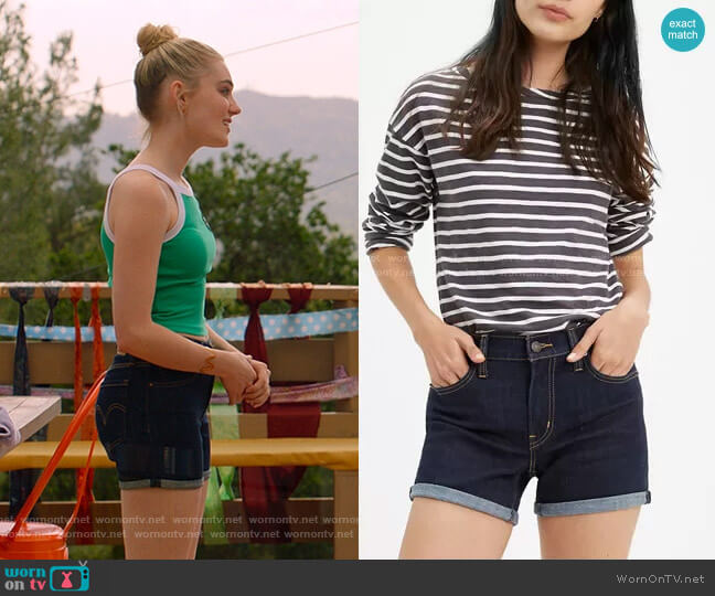 Levis Mid Length Shorts worn by Val (Meg Donnelly) on High School Musical The Musical The Series