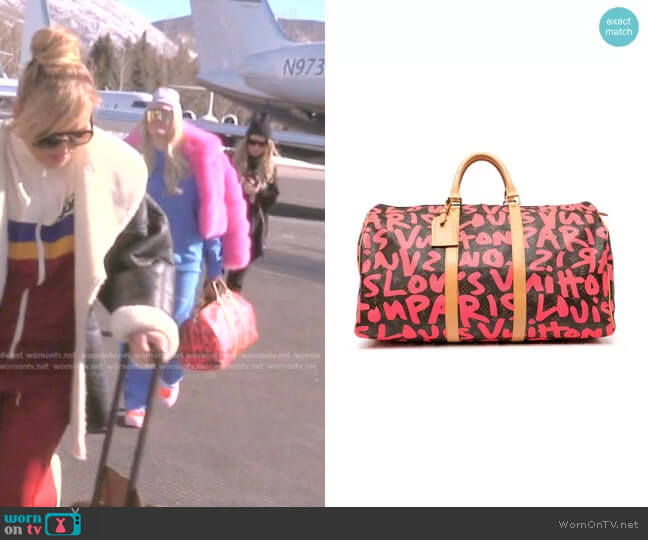 Louis Vuitton x Stephen Sprouse Keepall 50 Holdall Bag worn by Erika Jayne on The Real Housewives of Beverly Hills